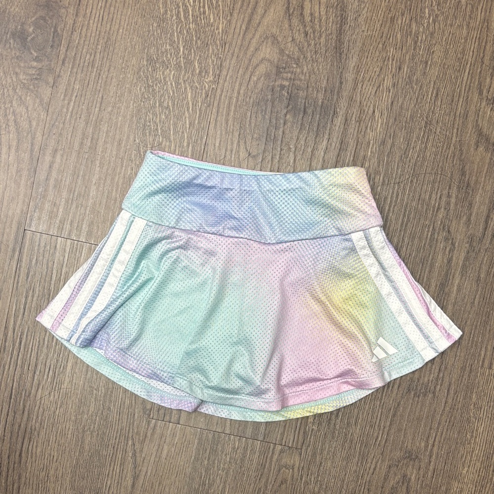 Adidas Girls Size 2T Rainbow Pastel Skort, Like New - Picture 3 of 9